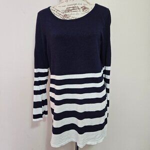 3/$25 Navy & white striped sweater